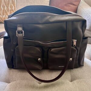 Samo Ondoh chocolate brown L utility bag.